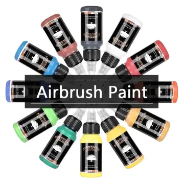 Airbrush Paint Set 12/24 Colors 30ML Opaque & Water Based Fluorescent  Acrylic Paint for Shoes Nails Art DIY Model Painting
