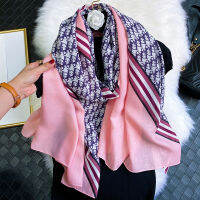 [Ready Stock]New fashion womens printed shawl cotton linen scarf long scarf 90*180cm beach towel sunscreen shawls