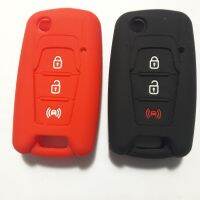 shangdjh RUNFAAUTO Rubber Car Remote Silicon Protector For SSANGYOONG KORANDO Flip Open Folding Keyless Holder 3 Button Shell FOB