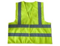 เสื้อจราจรผ้าแฟบริค รุ่น GR-6666AF สีเขียว แถบสีเงิน YAMADA Fabric Safety Vest GR-6666AF Green color (Silver tape) YAMADA