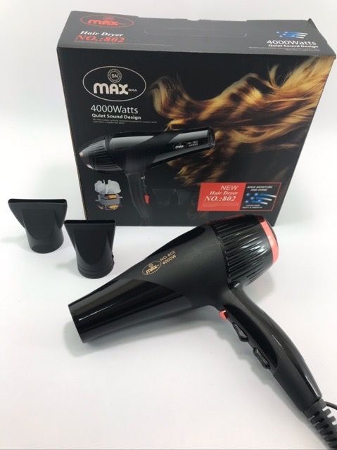 ไดร์เป่าผม-max-รุ่น-professional-hair-dryer-max-802-ขนาด-4000watts-ให้ความร้อนดี-ftee78-ด้ามจับกระชับมือ-ทำจากวัสดุคุณภาพดี-ทนทาน-เสียงมอเตอร์เดินเงียบ-ลมแรง