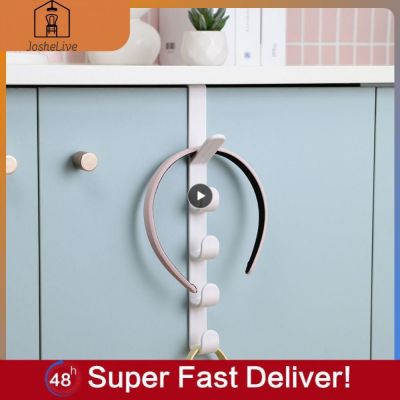 【YF】 Long Row Of Hooks 5 Portable Bag Hanging Rack Creative Behind The Door Clothes Hook Kitchen Organizer Storage Simple