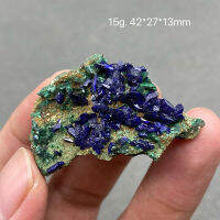 100 ธรรมชาติที่สวยงาม Azurite และ Malachite Symbiotic แร่ตัวอย่างคริสตัลหินและคริสตัลรักษาคริสตัล