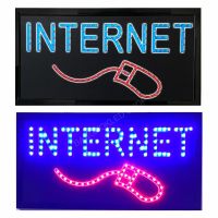 LED Sign “Internet” #ป้ายไฟประดับร้าน #ป้ายไฟLEDสำเร็จรูป #ป้ายLEDประหยัดไฟ ป้ายไฟ AC220V เพิ่มความโดดเด่น สีสัน สวยงาม ขนาด 25x48x2cm