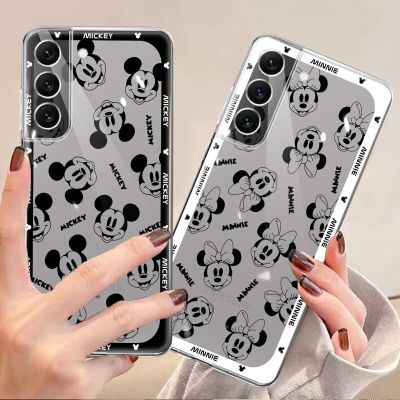 Case Mickey &amp; Minnie Stacking Disney for Samsung Galaxy S22 5G S20 FE S23 Ultra Soft S21 Plus Tpu S8 S9 S10e S10 Lite S7 Phone Cases