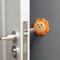 Cartoon Silicone Door Stopper Doorknob Crash Pad Wall Protector Lock Protective Decor Handle Bumper Guard Anti-slip Shockproof