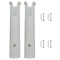 2Pcs Plastic Fishing Rod Holder Fishing Pole Rack Ship Fish Rod Tube Yacht Fishing Rod Frame for Boat White