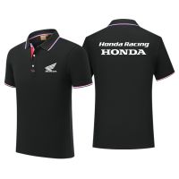 High quality stock Honda Motorcycle Racing Same Style Lapel POLO Shirt Summer Business Short-Sleeved Overalls t-Shirt Can Be Customized Men