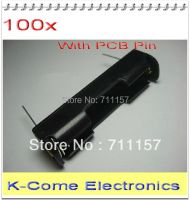 Hold One aaa Dry Battery 1x AAA Cell Holder Box 1.5v Case With 2 PCB Pin Lug For Soldering &amp; Connecting UM-4*1