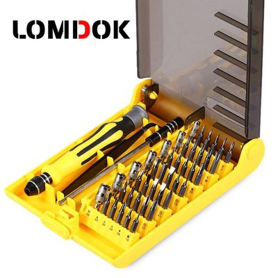 Lomdok 45 In 1เครื่องมือไขควงแม่เหล็กขนาดเล็กอิเล็กตรอน Torx ชุดชุดเครื่องมือเครื่องมือเปิดซ่อมโทรศัพท์