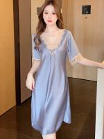 Nightdress Silk Th s Short Se rge Size Loose m --SY2381♟