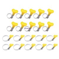 10pcs/lot 10-16mm/18-32mm Type Hose Clamps with handle304 Stainless steel hose Clamp Hoop Pipe Clips