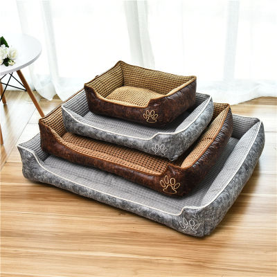 Dog Bed for Large Medium Dogs Rectangle Dog Cat Sofa Bed House Cushion Resistant To Chewing Detachable Washable