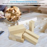 Whittling and Carving Wood Blocks Unfinished Wood Blocks Basswood Carving Blocks Set for Carving Beginners