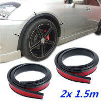 2pcs Universal Rubber Car Wheel Arch Protection Moldings Wide Body Wheel Eyebrow Anti-collision Mudguard Exterior Parts