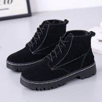 Strangest Candy【Free Shipping ส่งฟรี】 Sepatu BOOT Pendek รองเท้าบูท Martin เกาหลี2023ฤดูใบไม้ร่วงส้นแบนใหม่ Bot Modis