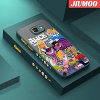 JIUMOO เคสปลอกสำหรับ Samsung กาแลคซีในแดนมหัศจรรย์2016ลายการ์ตูนอลิซเคสโทรศัพท์นิ่มลายขอบซิลิโคนคลุมทั้งหมดเคสป้องกันเลนส์กล้อง