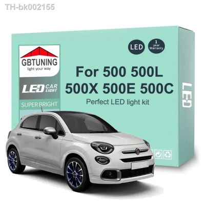 ﺴ LED Interior Light Bulb Kit For Fiat 500 500L 500X 500E 500C 2007-2015 2016 2017 2018 Car Dome Reading Trunk Vehicle Lamp Canbus