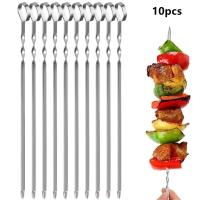 10PcsSet Reusable Grill Needle Barbecue Skewer Household Kitchen OUtdoor Picnic Cooking Accessories