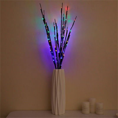 Hot LED Willow สาขา Light ประดิษฐ์ Orchid สาขาแจกันไฟ73ซม. 20Leds Fairy Twig แจกันโคมไฟสำหรับงานแต่งงาน Holiday Party Decor
