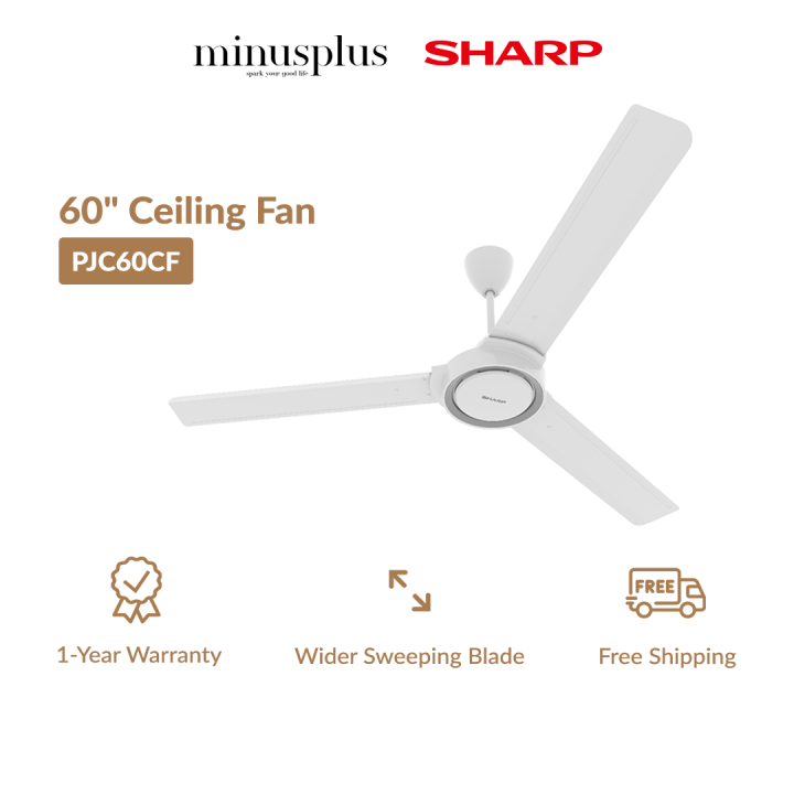 Sharp Ceiling Fan (60") Double condenser & Ball bearing motor Built in