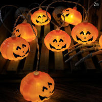 ฟักทองฮาโลวีน Light String ฟักทองสยองขวัญ Ghost Festival Party Trick หรือ Treat Happy Halloween Day Decor สำหรับ Home 2023