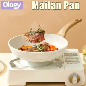 Maifan Stone Frying Pan Non-Stick Flat-Bottomed Pot Sauce Pans for  Induction Cooker Gas Stove Steak Pancake Pan Kitchen Cookware