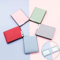 【LZ】 Textured Side Clip Card Case Solid Color Portable Driving License Leather Case For Women Men Protective Cover Card Case