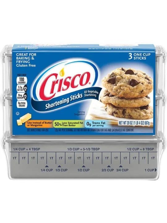 Crisco AllVegetable Shortening Baking Sticks Blue (3 One Cup Sticks