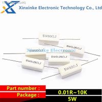 ♨☃ 5PCS 5W Cement Resistor Power Resistance 0.1 10K 0.1R 0.5R 1R 10R 100R 0.22 0.33 0.5 1 2 5 8 10 15 20 25 30 100 1K 10K ohm