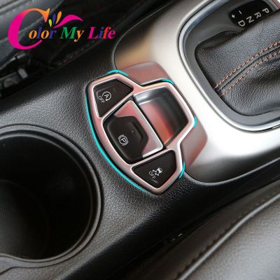 Warna My Life Konsol Pusat Interior Mobil Tombol Rem Tangan Stiker Potong Untuk Jeep Compass 2017-2020 Renegade 2015 - 2020
