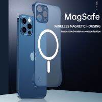 {OLI STUDIO}อัลตร้าบาง Frameless ซิลิโคน TPUMatte กรณีแม่เหล็ก Macsafe สำหรับ IPhone13 Pro13Pro MacShockproof ปก