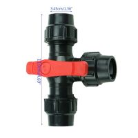 Three way quick connect valve plastic pipe valve joint inner diameter 20/25/32mm quick connect