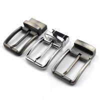 1pcs 35mm Metal Brushed Men Belt Buckle Matte brown Clip Buckle Rotatable Bottom Single Pin Half Buckle Leather Craft Belt Strap