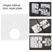 1Set Cabinet Door Hinge Repair Plate with Mounting Screws Corrosion Resistant Easy Installation Stainless Steel Hinge Repair Kit Door Hardware  Locks