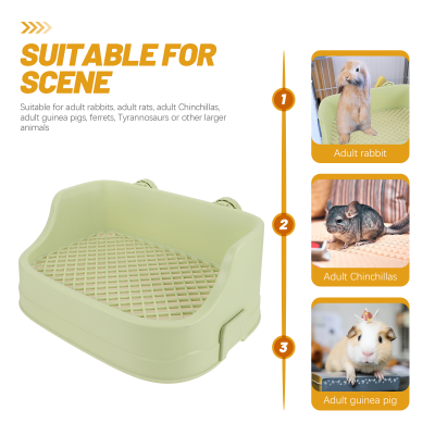 Potty Cage Rabbit Trainer Rat Litter Pan Animal Small Toilet Bathroom Plastic Household Guinea Tray