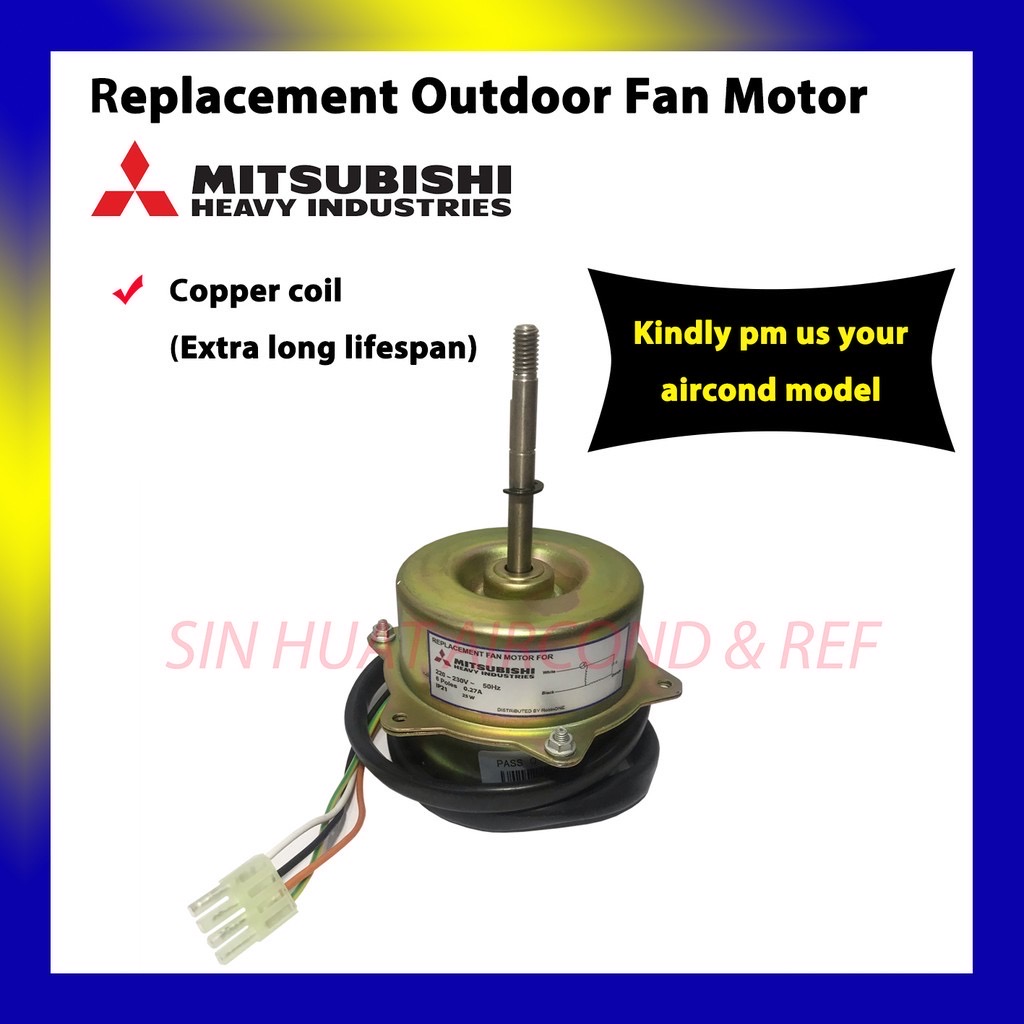 New Mitsubishi E02A54301 Outdoor Fan Motor Assembly 