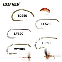 WIFREO 50 ชิ้นเหล็กคาร์บอน Fly Fishing Hooks 8 # ~ 22 # Dry &amp; Wet &amp; Nymph &amp; กุ้ง Caddis Pupa Streamer Fly Tying Hooks-hexinge