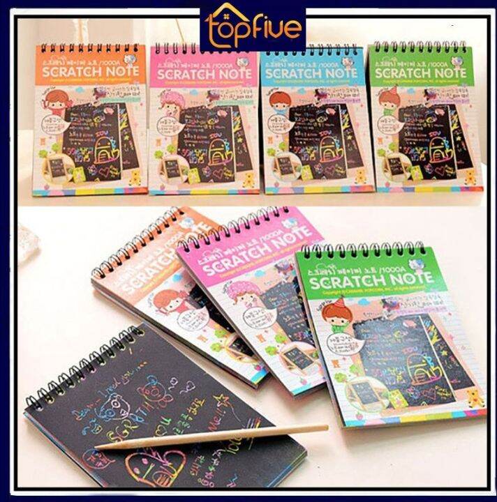 Colourful Scratchpad Notepad for Student Office Use Korean Mini Scratch