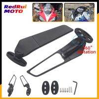 สำหรับฮอนด้า CBR 650R 650F VFR 400 750 800 VTR1000F รถจักรยานยนต์กระจกดัดแปลงลมปีกปรับหมุนกระจกมองหลัง Moto