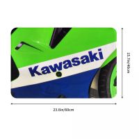 *พรมเช็ดเท้า ผ้าสักหลาด ลายโลโก้รถจักรยานยนต์ Kawasaki ขนาด 16x24 นิ้ว กันลื่น แบบแห้งเร็ว สําหรับห้องน้ํา ห้องนั่งเล่น ห้องนอน โซฟา พร้อมส่ง