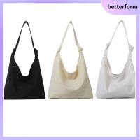 BETTERFORM ผ้าคอตตอน กระเป๋าผ้าใบแคนวาส จุได้มาก กระเป๋าถือแบบถือ แฟชั่นสำหรับผู้หญิง ถุงใต้วงแขน ผู้หญิงผู้ชาย