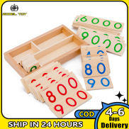 Wooden Number 1-9000 Learning Cards Math Teaching Aids Early Educational