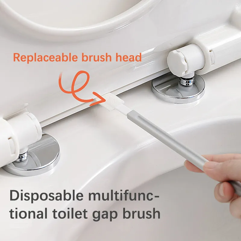 WIKHOSTAR 10/30pcs Disposable Crevice Cleaning Brush Tool Kit Disposable  Toilet Brush Multifunctional Gap Corner Cleaning Brush