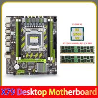 X79 Motherboard +E5 2640 V2 CPU+2X8GB DDR3 1600Mhz REG ECC RAM Memory Set LGA 2011 M.2 NVME Motherboard Replacement Parts