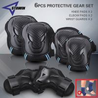 6Pcs Teens &amp; Adult Knee Pads Elbow Pads Wrist Guards Protective Gear Set for Roller Skating Skateboarding Scooter Cycling Sports Supports Braces