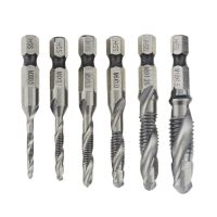 1ชิ้นสกรู M3-m10แตะเจาะชิ้นเหล็กกล้าความเร็วสูงก๊อก Countersink ชุดลบมุมเมตริกชุดบิตเหล็กความเร็วสูง1/4ในการเปลี่ยนอย่างรวดเร็ว Hex