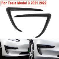 [Hot K] ขอบใบมีดด้านหน้า Model3สำหรับเทสลารุ่น3 2021 2022อุปกรณ์เสริมคาร์บอนไฟเบอร์แมตต์ ABS สีดำสีขาวอุปกรณ์เสริมรถยนต์รุ่นที่สาม