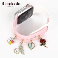 rfgykdtg For Apple Watch Decorative Band Charms Se 76543 41mm 45mm 40mm 44mm Bracelet Strap on Smart Series 38mm 42mm Nails Accessories