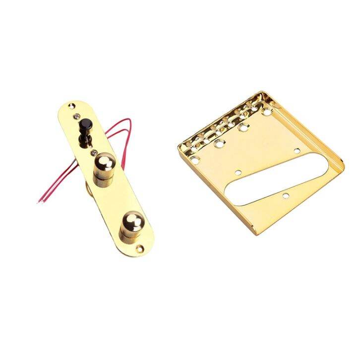 Saddle Bridge Plate 3 Way Switch Control Plate Gold & Top Loader Guitar
